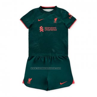 Camiseta Liverpool Tercera Nino 2022-23