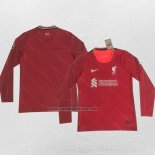 Primera Camiseta Liverpool Manga Larga 2021-22