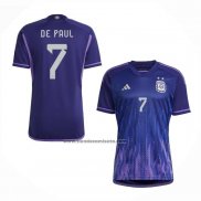 Camiseta Argentina Jugador De Paul Segunda 2022