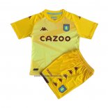 Portero Camiseta Aston Villa Nino 2021-22 Amarillo