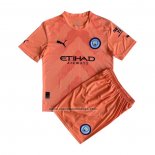 Portero Camiseta Manchester City Nino 2022-23 Naranja