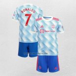 Segunda Camiseta Manchester United Jugador Ronaldo Nino 2021-22