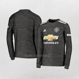 Segunda Camiseta Manchester United Manga Larga 2020-21