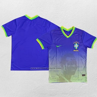 Tailandia Camiseta Brasil Pele Special 2022 Azul