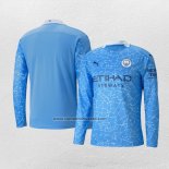 Primera Camiseta Manchester City Manga Larga 2020-21