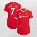 Primera Camiseta Manchester United Jugador Ronaldo Mujer 2021-22