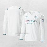 Segunda Camiseta Manchester City Manga Larga 2021-22