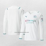 Segunda Camiseta Manchester City Manga Larga 2021-22