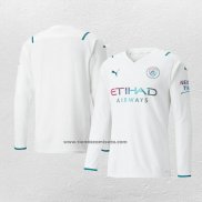 Segunda Camiseta Manchester City Manga Larga 2021-22