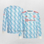 Segunda Camiseta Manchester United Manga Larga 2021-22