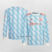 Segunda Camiseta Manchester United Manga Larga 2021-22