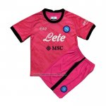 Camiseta Napoli Portero Nino 2022-23 Rosa