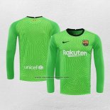 Portero Camiseta Barcelona Manga Larga 2020-21 Verde