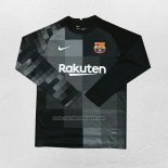 Portero Camiseta Barcelona Manga Larga 2021-22 Negro