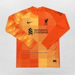 Portero Camiseta Liverpool Manga Larga 2021-22 Naranja