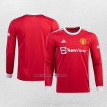 Primera Camiseta Manchester United Manga Larga 2021-22