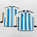 Camiseta Argentina 3 Estrellas Primera Manga Larga 2022