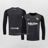 Portero Camiseta Barcelona Manga Larga 2020-21 Negro