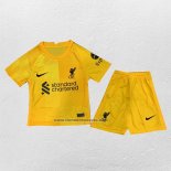 Portero Camiseta Liverpool Nino 2021-22 Amarillo