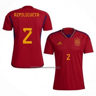 Camiseta Espana Jugador Azpilicueta Primera 2022