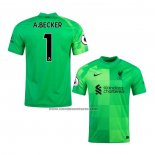 Portero Camiseta Liverpool Jugador A.Becker 2021-22 Verde