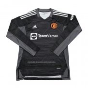 Portero Camiseta Manchester United Manga Larga 2021-22 Negro