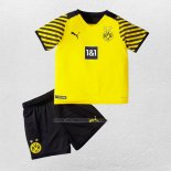 Primera Camiseta Borussia Dortmund Nino 2021-22