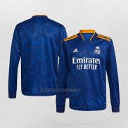 Segunda Camiseta Real Madrid Manga Larga 2021-22