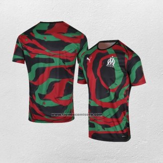 OM Africa Tailandia Camiseta Olympique Marsella 2021 Negro Verde Rojo