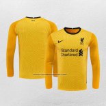 Portero Camiseta Liverpool Manga Larga 2020-21 Amarillo