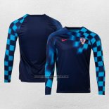 Segunda Camiseta Croacia Manga Larga 2022