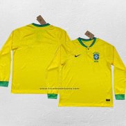 Camiseta Brasil Primera Manga Larga 2022