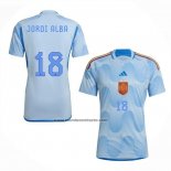 Camiseta Espana Jugador Jordi Alba Segunda 2022