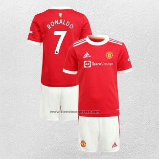 Primera Camiseta Manchester United Jugador Ronaldo Nino 2021-22