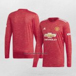 Primera Camiseta Manchester United Manga Larga 2020-21