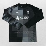 Portero Camiseta Liverpool Manga Larga 2021-22 Negro