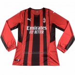 Primera Camiseta AC Milan Manga Larga 2021-22