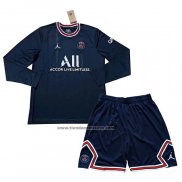 Primera Camiseta Paris Saint-Germain Nino Manga Larga 2021-22