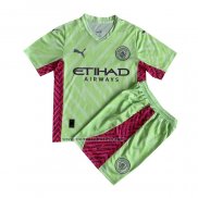 Camiseta Manchester City Portero Nino 2023-24 Verde