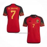 Camiseta Belgica Jugador De Bruyne Primera 2022