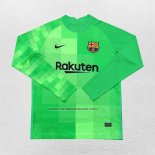 Portero Camiseta Barcelona Manga Larga 2021-22 Verde