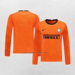 Portero Camiseta Inter Milan Manga Larga 2020-21 Naranja